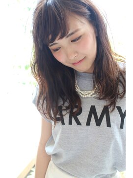 アドラーブル 駅南店(adorable) 【adorable】30代40代ツヤ感無造作セミディ