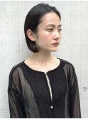 【松尾】大人かわいい アイロンいらず 内巻きボブ 前髪