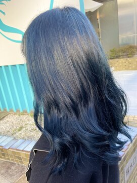ヘアーメイクオズ(hair make O/S) 韓国風！ネイビーブルー♪