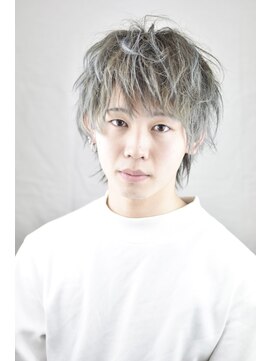 レ ギャルソン 仙台店(Les Garcons) ソフトツイストパーマフェザーマッシュウルフアッシュグレー