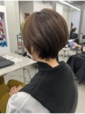 大人美人ショート脱白髪染めハイライトオージュア【錦糸町】