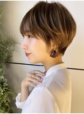 ショートボブ/前髪/ハイトーン