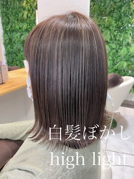 クレア 岡崎南店(CREA) 30代からのナチュラルな白髪ぼかしハイライト