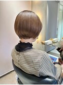 似合わせ丸みショート/絶壁解消/ブラウンベージュ