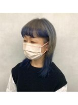 ユッカ エハ 豊中(YUCCA eha) 【MASAKO】デザインカラー/ブルー&グレー/ダブルカラー