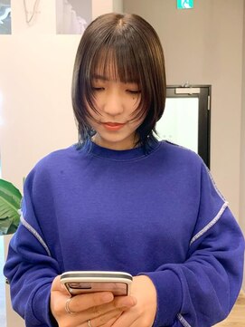 カノエ 博多ミスト店(canoe) ミディアムレイヤー シースルーバング 無造作 20代30代