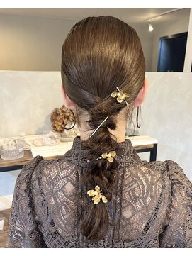 バレッタ(barretta) 編み下ろしアレンジ