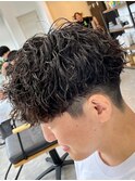 波巻きパーマツイストスパイラルパーマメンズマッシュパーマ