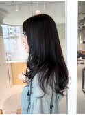 ロング オリーブ ゆる巻き 髪質改善