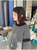 前髪短め！ミディアムウルフスタイル
