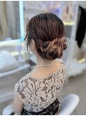 結婚式 二次会 お呼ばれ アップスタイル