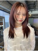 【あきら】レイヤーカットミディアムレイヤーハッシュカット