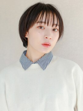 ガリカ 蔵前(Gallica) ナチュラルブラウン×丸みショートボブ×シースルーバング