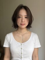 サンク 原宿 表参道(cinq)&nbsp;切りっぱなしボブ外ハネ外国人風ボブヘーゼルベージュアッシュ