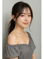 カノイ 銀座中央通り(KANOI)&nbsp;「抜け感ポニーテール×シースルーバング」