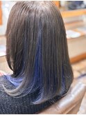 ブルーインナー髪質改善ツヤストレート