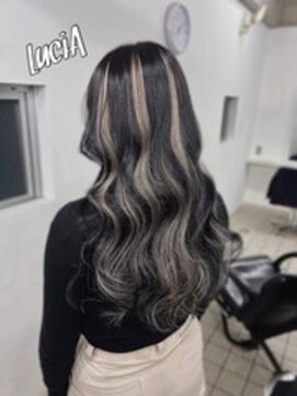 ルシア 京都河原町 烏丸(LuciA) エクステ×ブリーチ×メッシュ×前髪インナーカラー