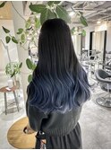 グラデーションカラー　ブルーブラック　ブルーカラー