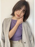 大人のくびれボブ×シースルーバング