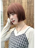 ◆しなる ダークパープル/ボブ/ブリーチなし/オリーブベージュ1