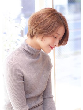 ホリデイズ ケアアンドスパ 練馬 豊島園(HOLIDAYS) 【HOLIDAYS】ナチュラル大人ショート×パールグレージュ髪質改善