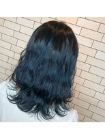 アシュレイ(ASHLEY)&nbsp;ASHLEY☆suzuka ネイビーカラー　韓国スタイル　福島　美容室