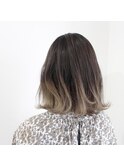 【ウルフボブ】ふわふわショートのミルクティアッシュグラデ
