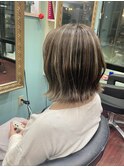 【白髪染めを使わない白髪染め】脱白髪染めハイライトベージュ