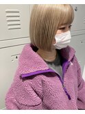 ブリーチカラー/ハイベージュ/ボブ/ショート/青葉台