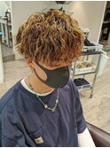 メンズハイライト×ツイストスパイラルパーマ