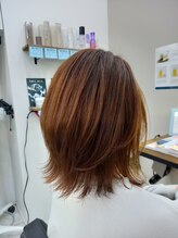 ヘアースタジオココルッチ(hair studio CoCo-Rucchi) レイヤーボブ×ヌーディーベージュ