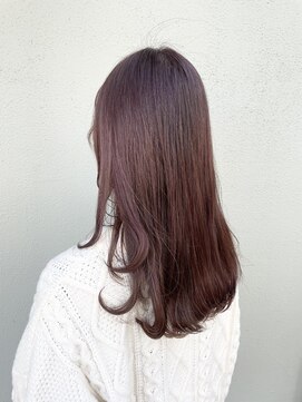 ラソ バルコ(LAZO barco) ロングレイヤーカット春カラーチェリーピンク