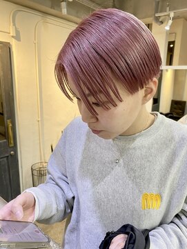 ソイ 下北沢(soi) パツン刈り上げショート_ハイトーンピンク