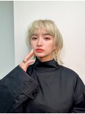 ハイトーン×レイヤーカット×メンズライクファッション