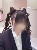 立体リボンツインテール/梅田ヘアセット