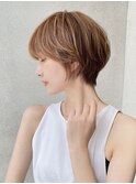 前髪あり　綺麗めショート　40代50代60代