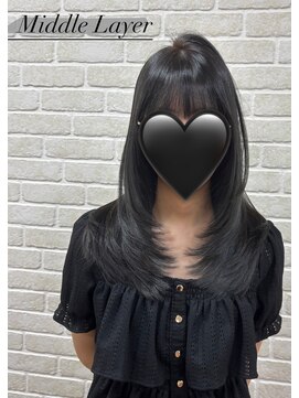 アボックス(abox) ミドルレイヤー/レイヤー/透明感カラー/縮毛矯正/髪質改善/U24