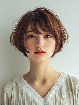 クラゲヘアー/小顔/ココアベージュ/オリーブグレー/大口子安