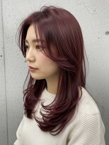 フルショウ 苦楽園店(FURUSHO)&nbsp;チェリーレッド/バーガンディ/ハイレイヤーカット/シャギー