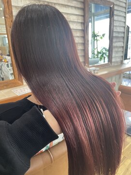 アンド ティグル クマモト(&.TIGRE KUMAMOTO) 髪質改善 ピンクカラー