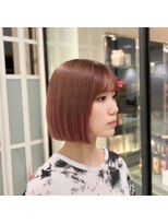 ヘアーズギャラリー なんば高島屋店(Hair's Gallery)&nbsp;ミニボブ×ピンクベージュ
