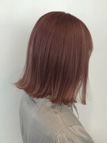 ジーナ 吉塚(Zina)&nbsp;コーラルピンク×切りっぱなし【福田】吉塚美容室 髪質改善 暖色