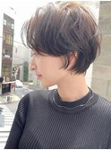 20代/30代/ニュアンスカラー/小顔/前髪カット/ショート/表参道