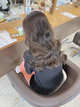 チェレ ブラン 堺東店(Chere brun) OL風デジタルパーマウェーブヘア×ココアブラウン×ヨシンモリ