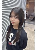 切りっぱなしロングx2wayバング