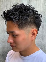 TENDER 川崎 MEN'S SALON【テンダー】【10月上旬NEW OPEN（予定）】&nbsp;236黒髪アッシュスパイキーショート刈り上げ無造作ヘアフェード