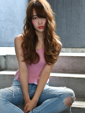 テトテ バイ ミリー 江坂(tetote by milly) 【tetote江坂】ルーディ重め質感ナチュラルウェーブ×斜めバング