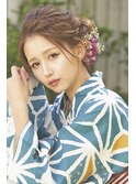 前髪アップ★浴衣大人っぽシニヨン
