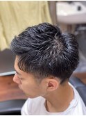 ツーブロック×前上げショートスタイル