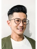 フジヤマ バーバー ショップ(FUJIYAMA BARBER SHOP)&nbsp;七三オールバックツイストパーマコンマヘア